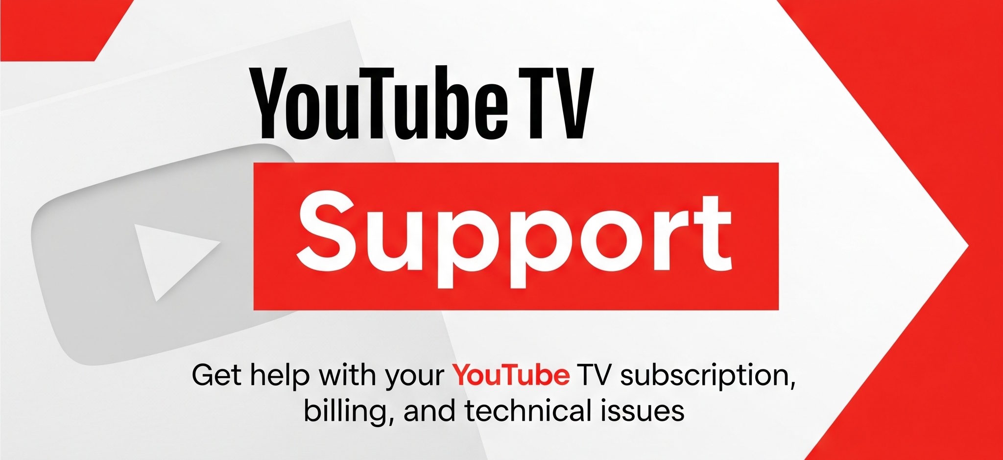 YouTube TV Support Banner
